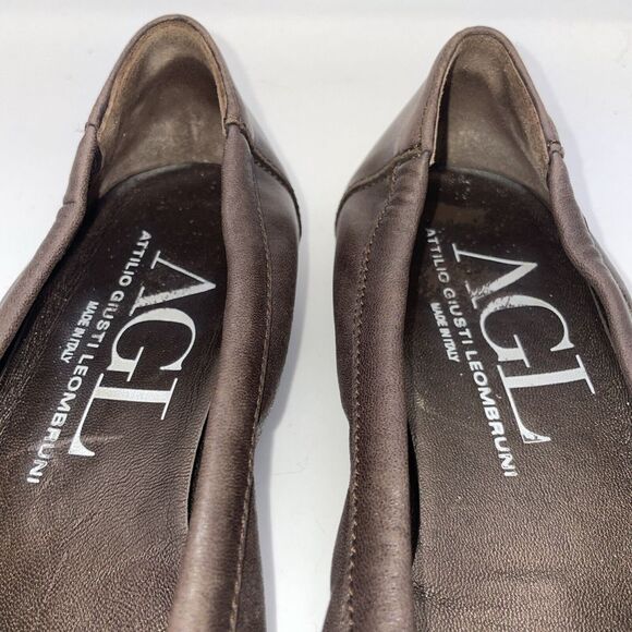 Tory Burch Women's Black Cap Toe Brown Leather Ballet‎ Flats Shoes US Size 7.5 - Picture 14 of 16